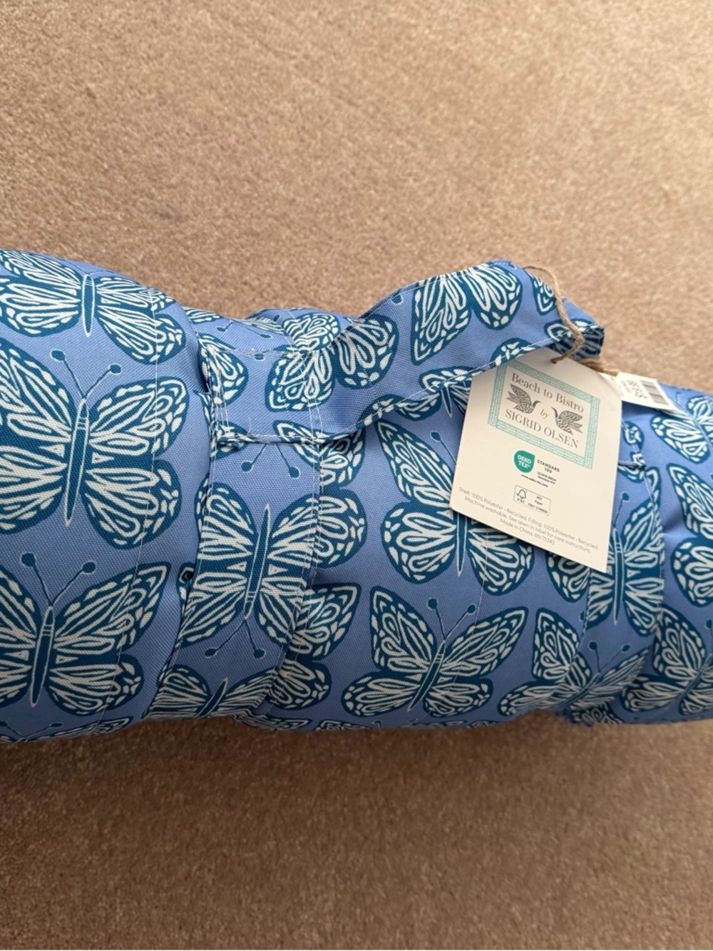 Sigrid Olsen Blue Butterfly Waterproof Beach Blanket